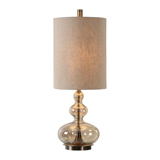 Uttermost's Formoso Amber Glass Table Lamp Designed by David Frisch