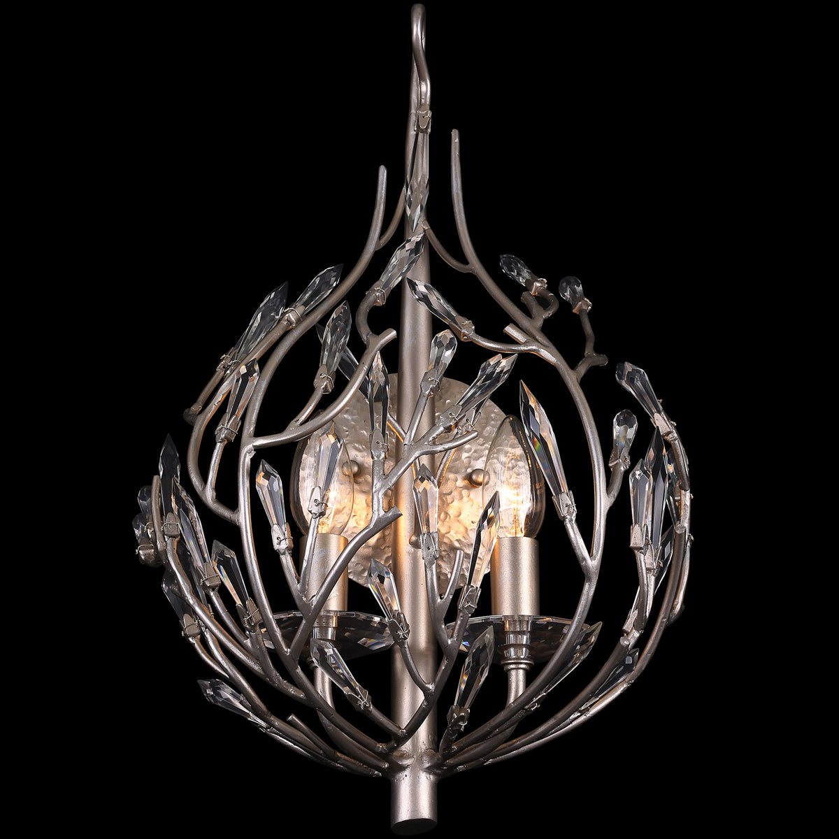Bask 2-Light Sconce in Gold Dust with Premium Pre-Installed Crystal - Lamps Expo