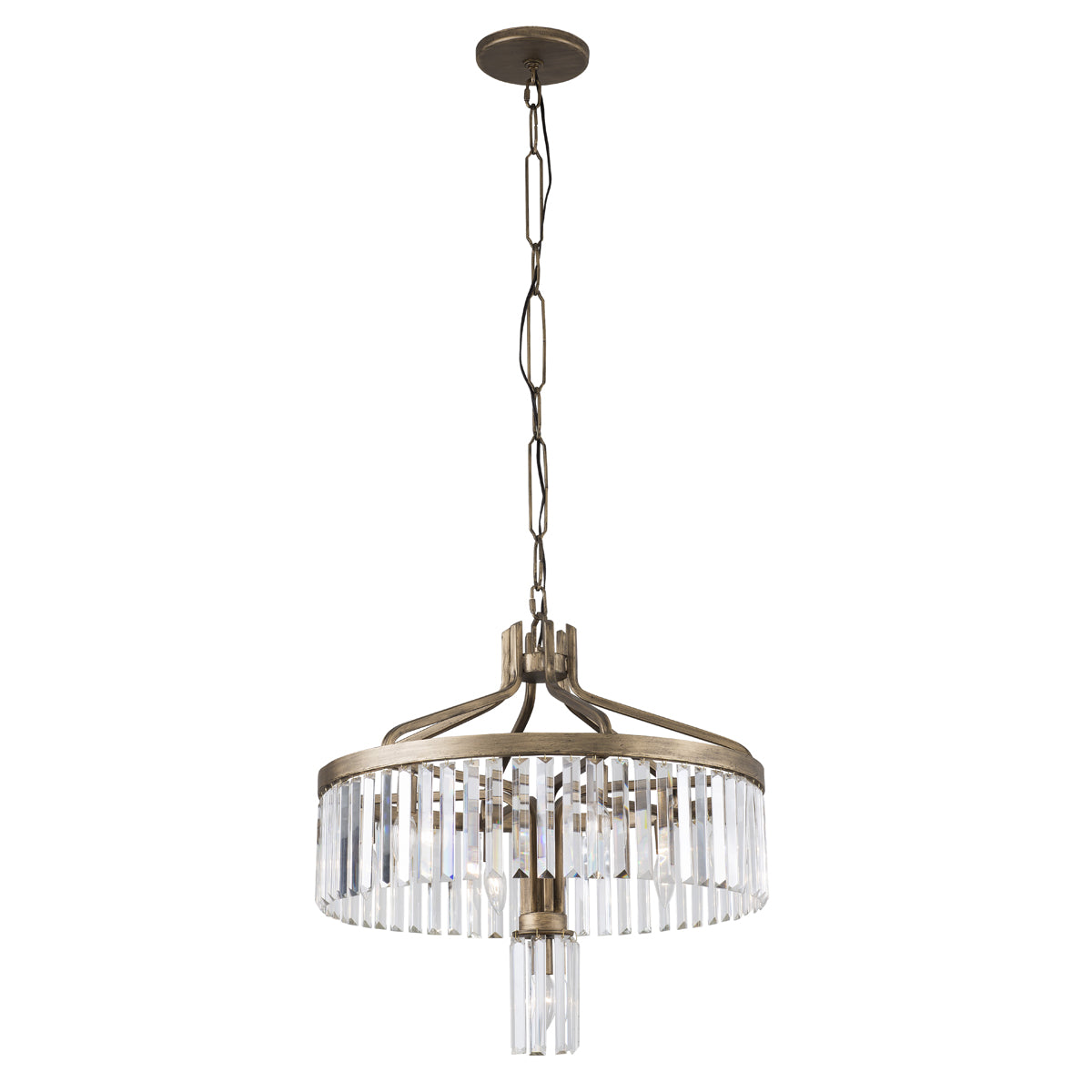 Social Club 7-Light Pendant in Havana Gold with Premium Crystal - Lamps Expo