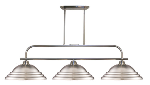 Annora 3-Light Billiard in Brushed Nickel with Brushed Nickel Shade - Lamps Expo