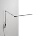 Z-Bar slim Desk Lamp with wall mount (Warm Light; Silver)