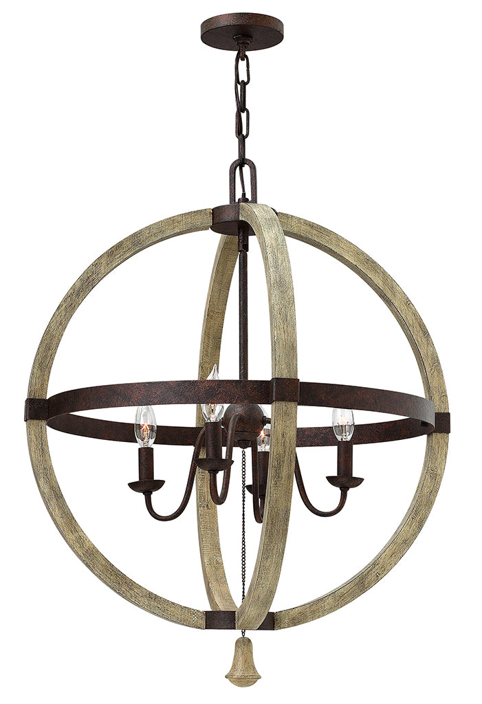 Middlefield Medium Orb Pendant in Iron Rust - Lamps Expo