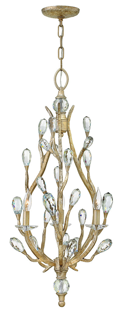 Eve Small Single Tier Chandelier in Champagne Gold - Lamps Expo
