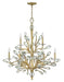 Eve Large Two Tier Chandelier  in Champagne Gold - Lamps Expo