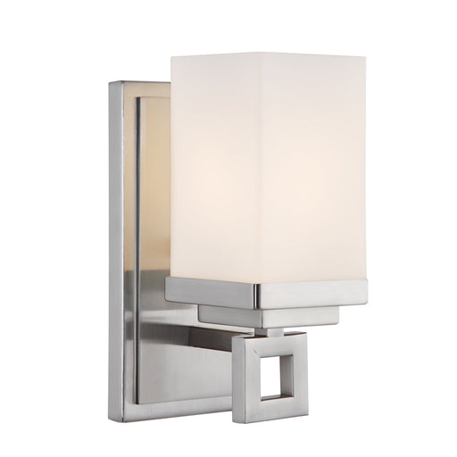 Nelio 1-Light Bath Vanity in Pewter with Cased Opal Glass - Lamps Expo