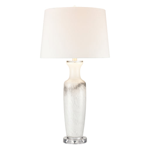 Abilene Glass Table Lamp in White