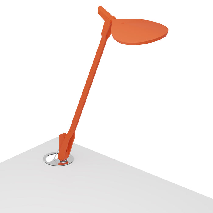 Splitty Desk Lamp with grommet mount, Matte Orange