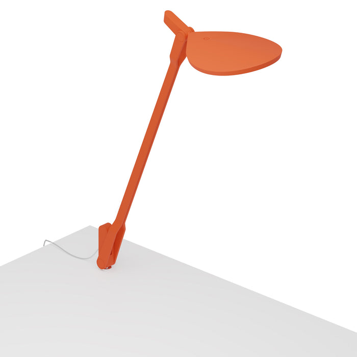 Splitty Desk Lamp with through-table mount, Matte Orange