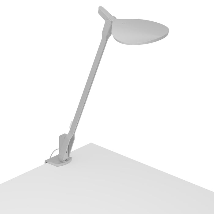 Splitty Desk Lamp with one-piece desk clamp, Silver