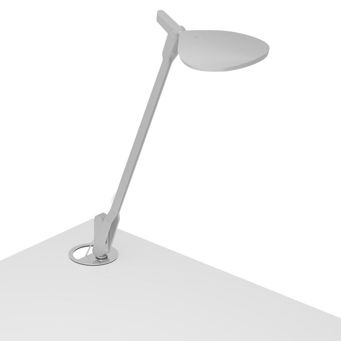 Splitty Desk Lamp with grommet mount, Silver