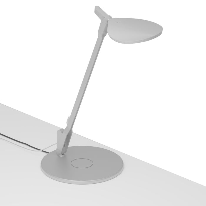 Splitty Desk Lamp with wireless charging Qi base, Silver