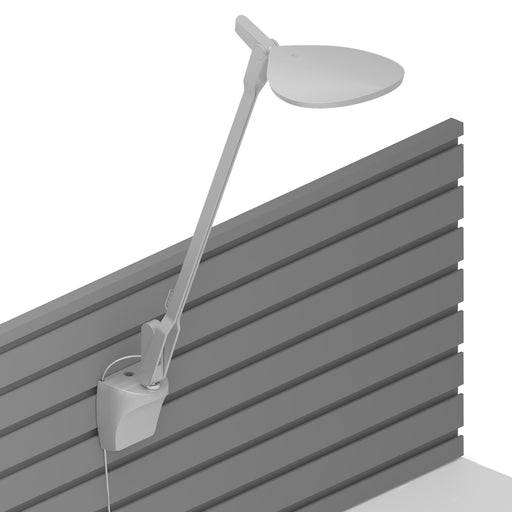 Splitty Desk Lamp with slatwall mount, Silver
