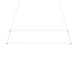 Z-Bar Pendant Rise Large Rectangle, Soft Warm, Matte White, 56" x 14" x 12"