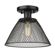 Carver Semi-Flush Mount in Matte Black