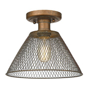 Carver Semi-Flush Mount in Copper Patina
