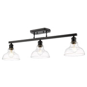 Carver 3-Light Semi-Flush Mount in Matte Black