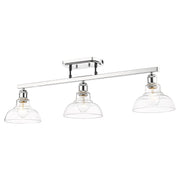 Carver 3-Light Semi-Flush Mount in Chrome