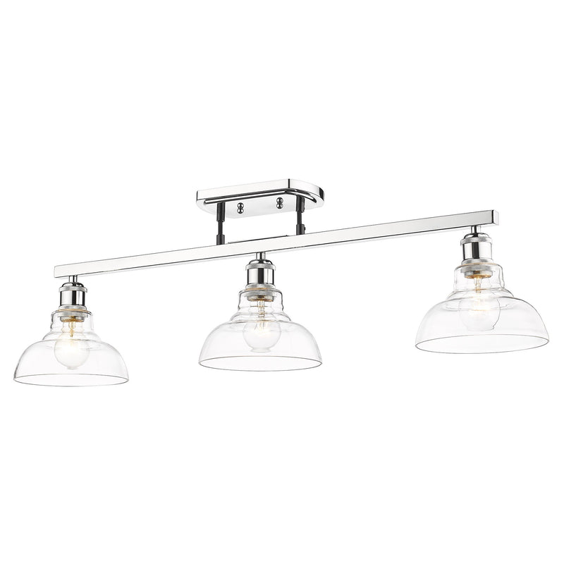 Carver 3-Light Semi-Flush Mount in Chrome