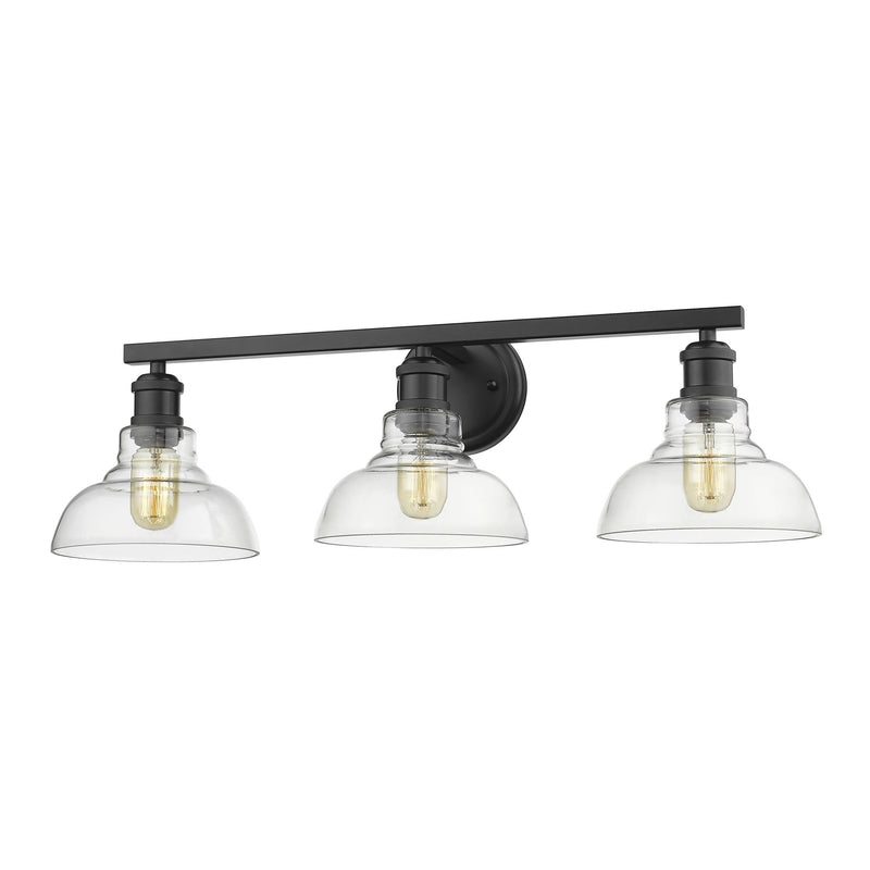 Carver 3-Light Bath Vanity Light in Matte Black