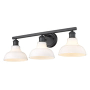 Carver 3-Light Bath Vanity Light in Matte Black