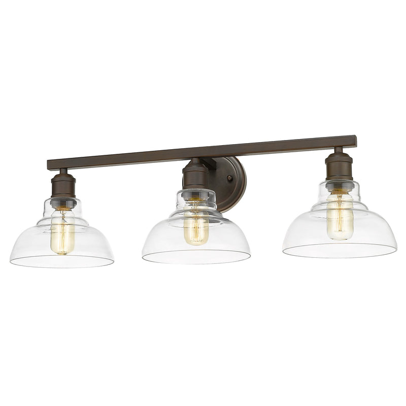 Carver 3-Light Bath Vanity Light in Rubbed Bronze