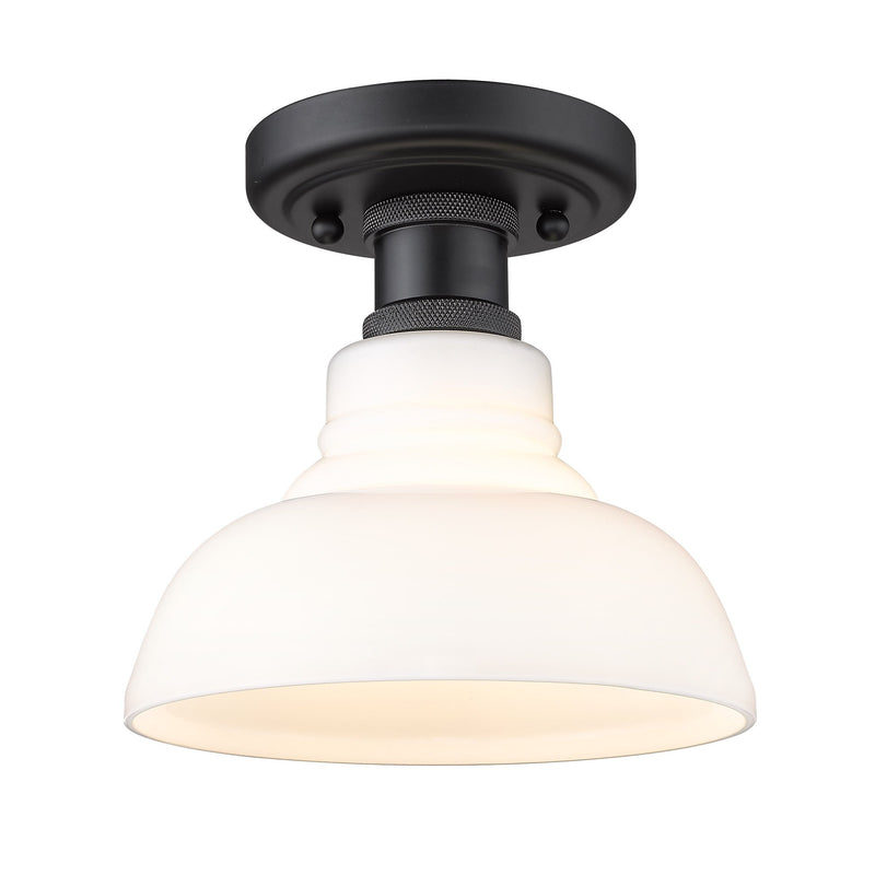 Carver Flush Mount in Matte Black