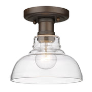 Carver Flush Mount in Rubbed Bronze