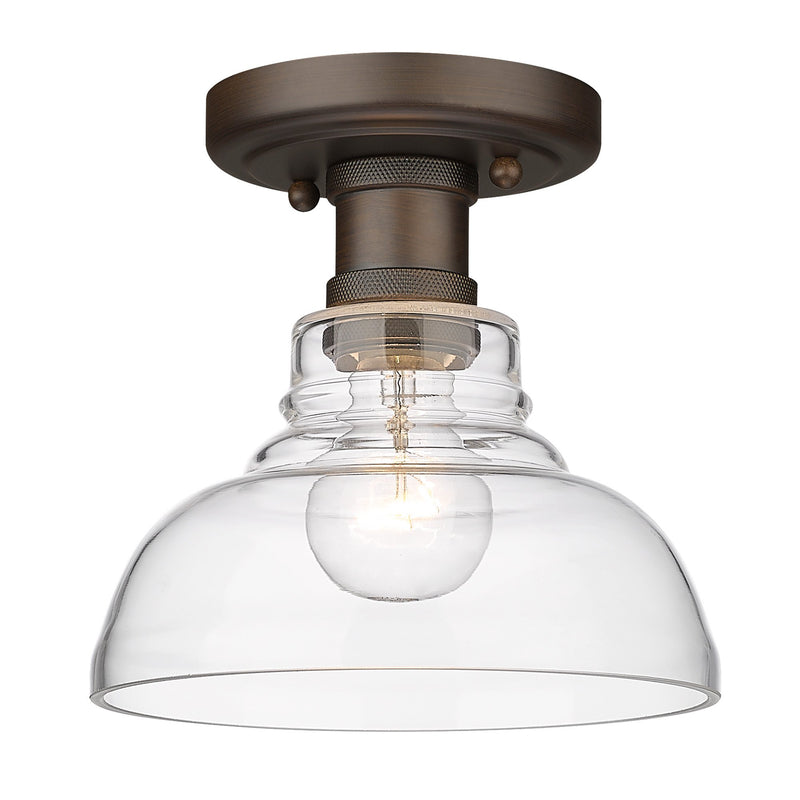 Carver Flush Mount in Rubbed Bronze