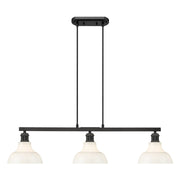 Carver 3-Light Linear Pendant in Matte Black