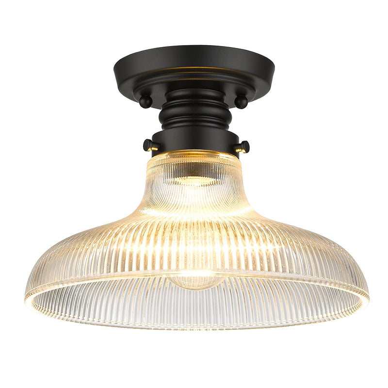 Clary Flush Mount in Matte Black