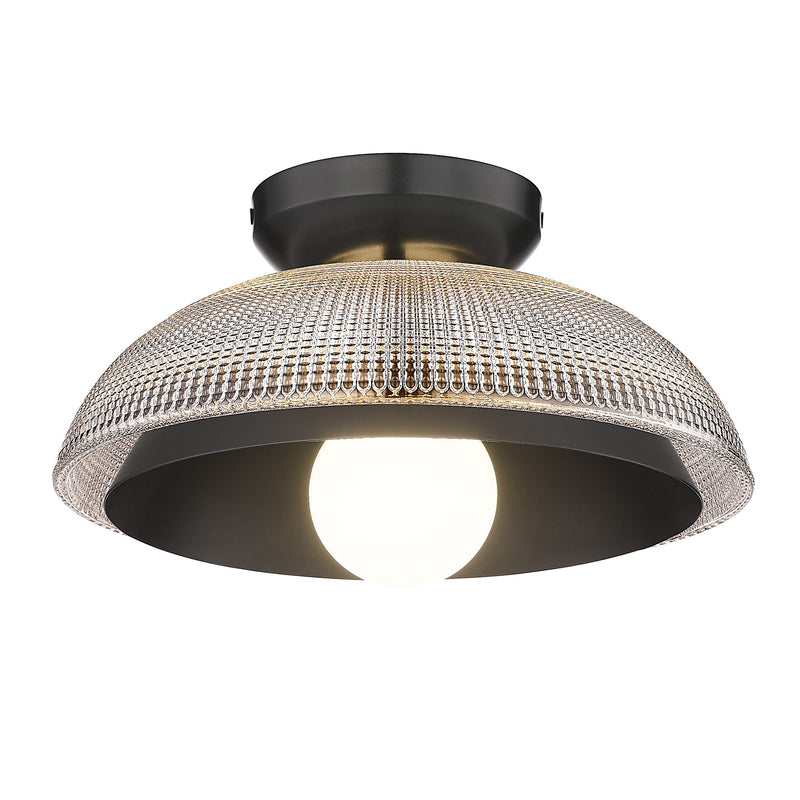 Crawford Flush Mount in Matte Black