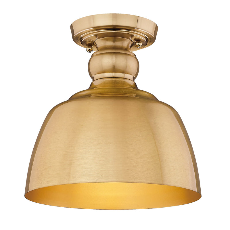 Holmes Semi-Flush Mount in Modern Brushed Gold