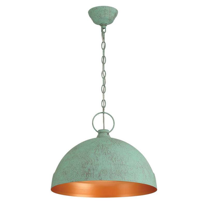 Lincoln Pendant in Green Patina