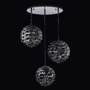 Alta 27-Light Foyer Pendant in Black Nickel