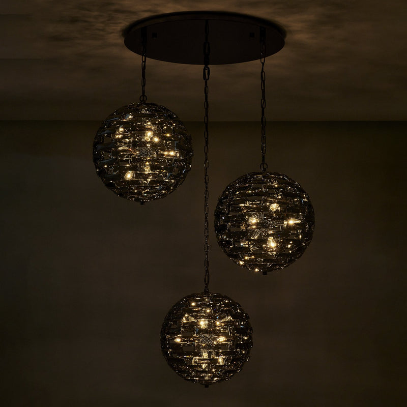 Alta 27-Light Foyer Pendant in Black Nickel