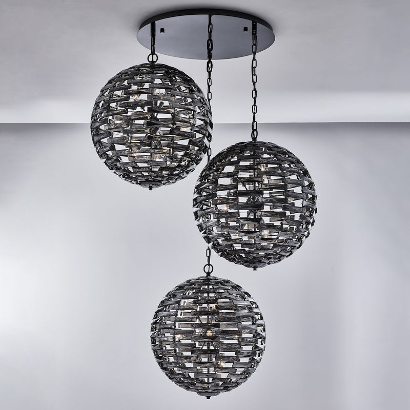 Alta 36-Light Foyer Pendant in Black Nickel