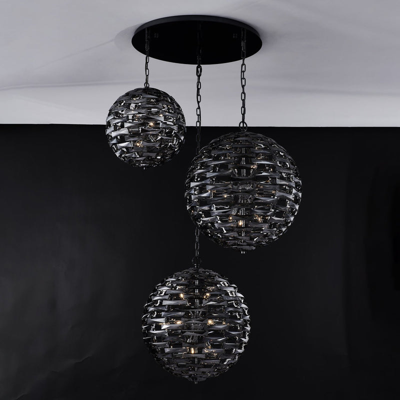 Alta 33-Light Foyer Pendant in Black Nickel