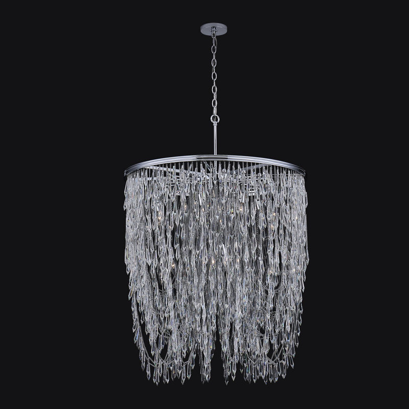 Frangia 18-Light Chandelier in Polished Chrome