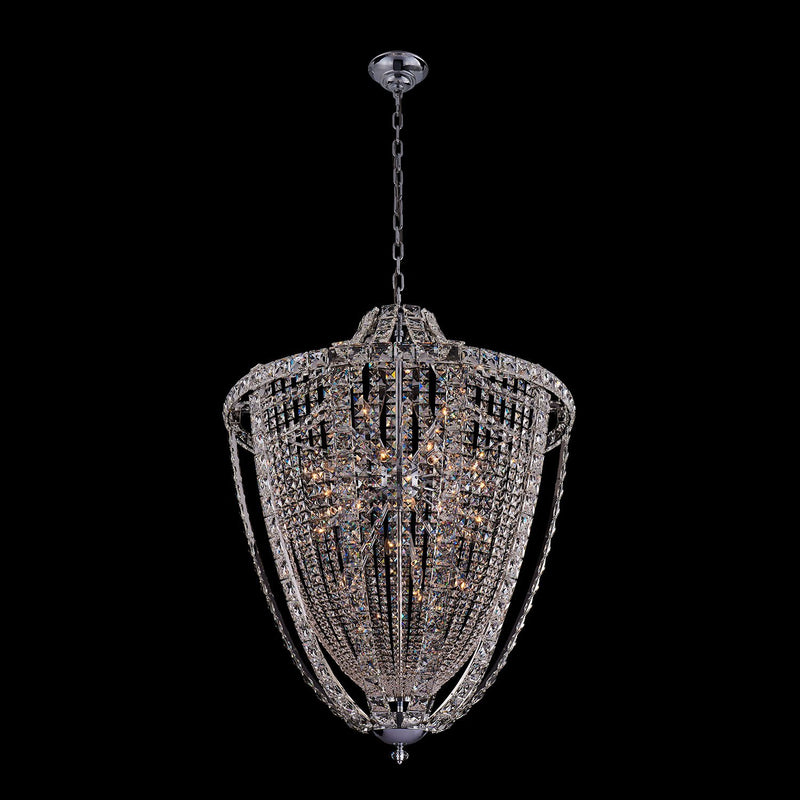 Scudo 35-Light Chandelier in Polished Chrome