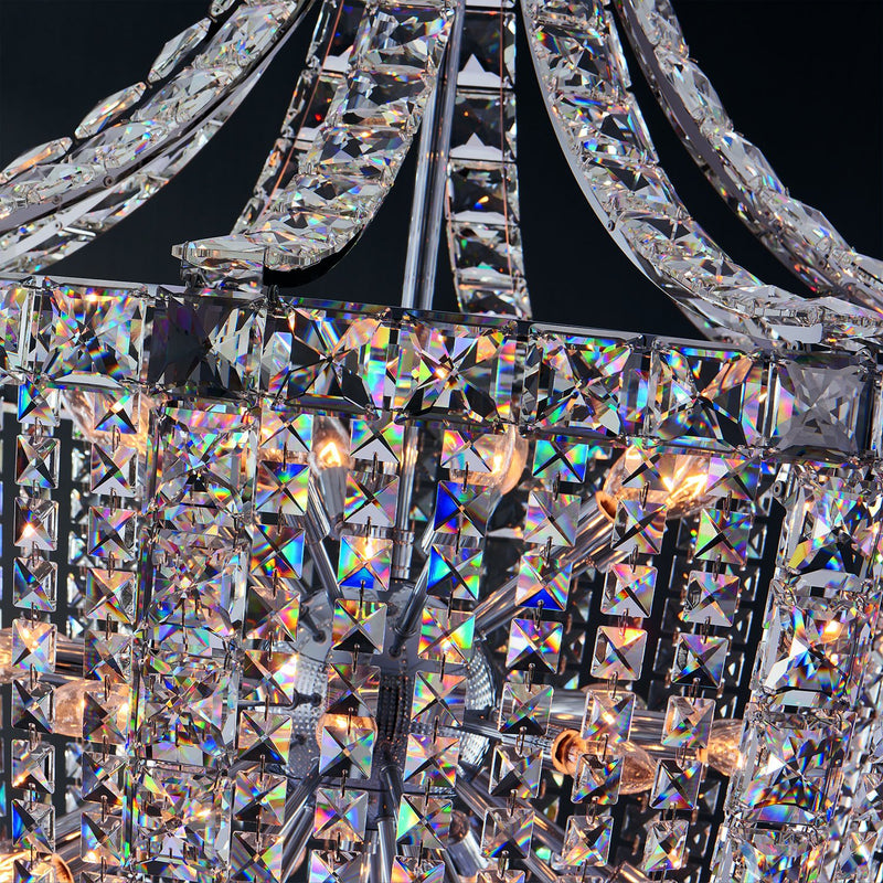 Scudo 35-Light Chandelier in Polished Chrome