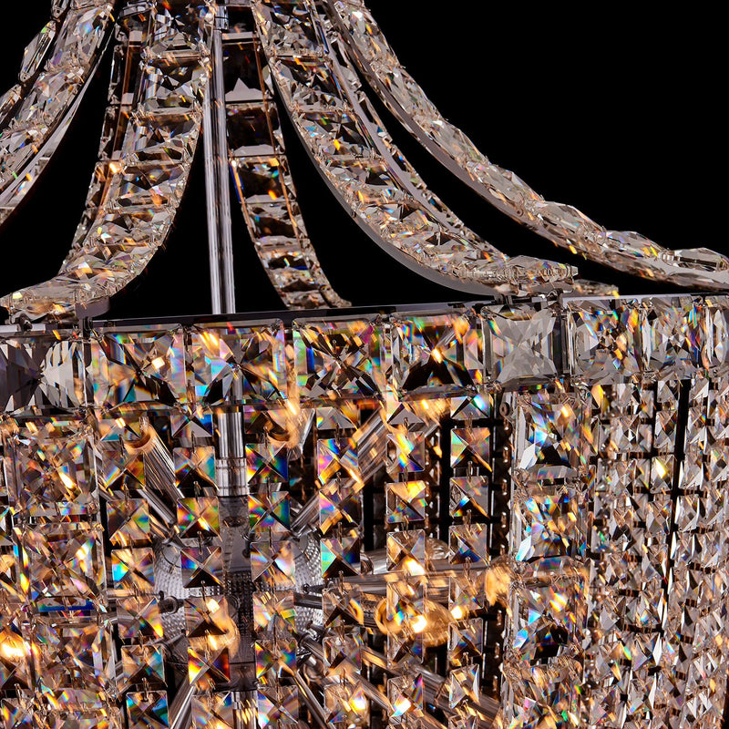 Scudo 35-Light Chandelier in Polished Chrome
