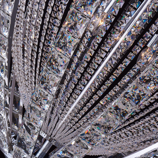 Scudo 72-Light Chandelier in Polished Chrome