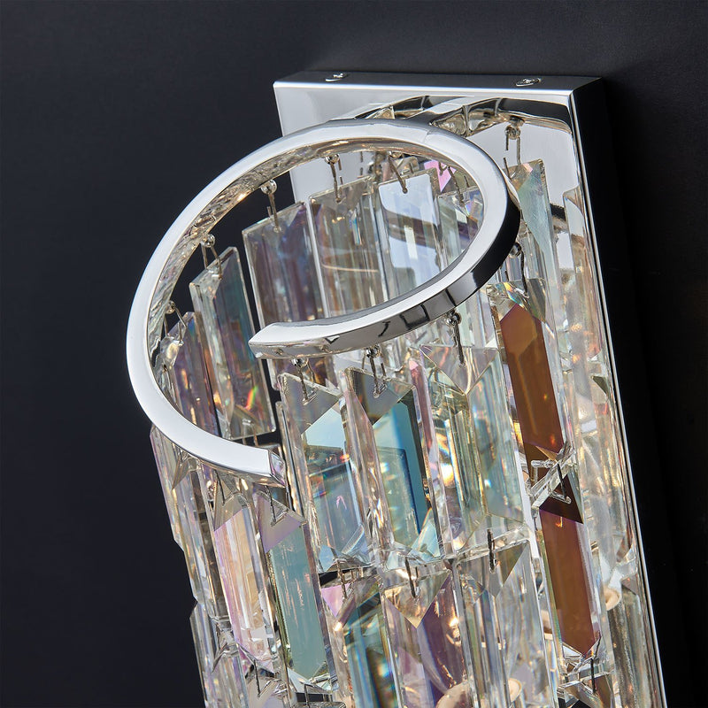 Vortice 2-Light Wall Sconce in Polished Silver