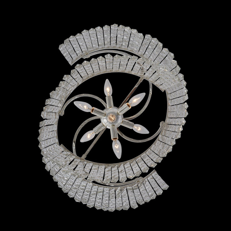 Vortice 7-Light Chandelier in Polished Silver