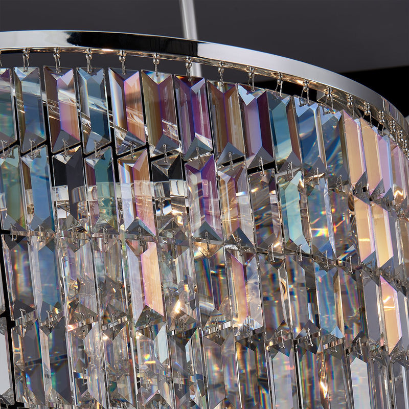 Vortice 7-Light Chandelier in Polished Silver