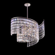 Vortice 13-Light Chandelier in Polished Silver