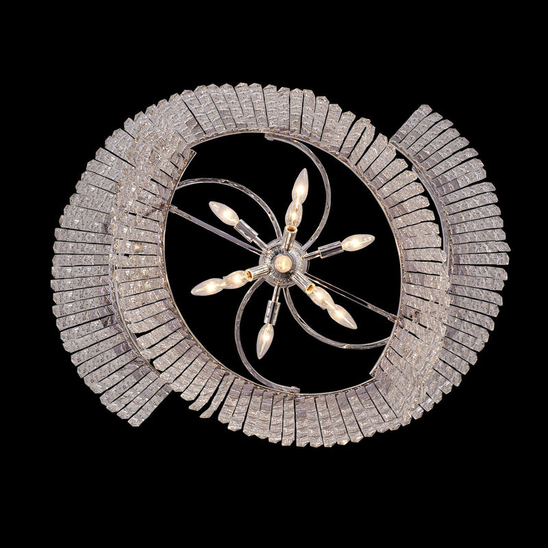 Vortice 13-Light Chandelier in Polished Silver