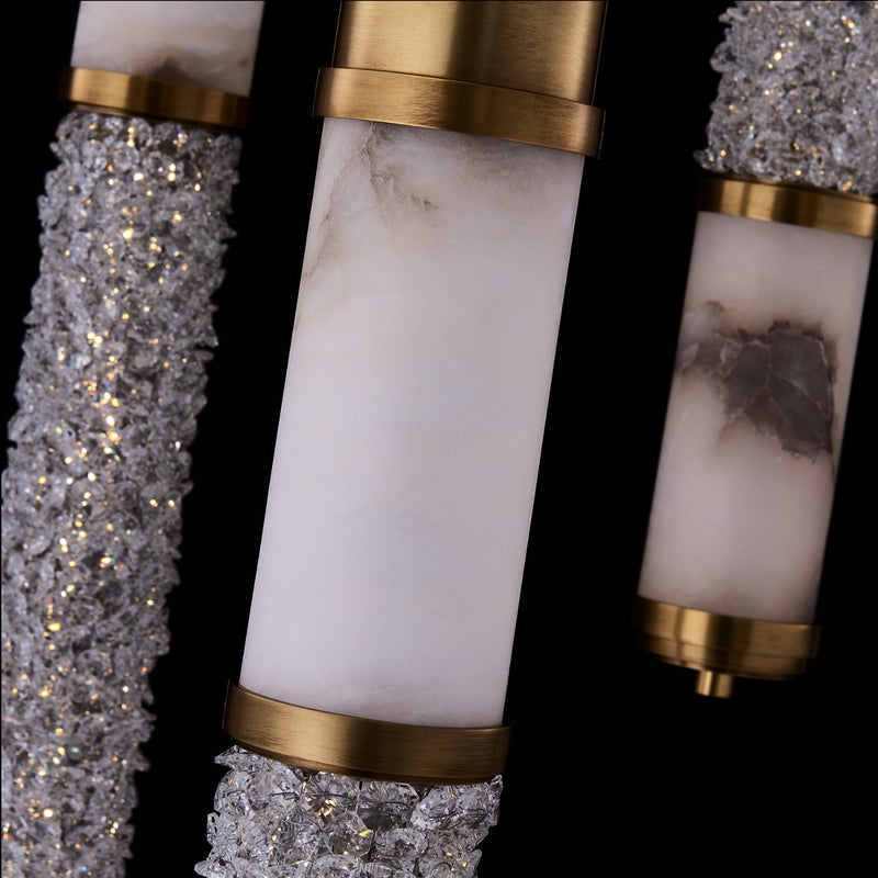Tubo LED Pendant in True Brass