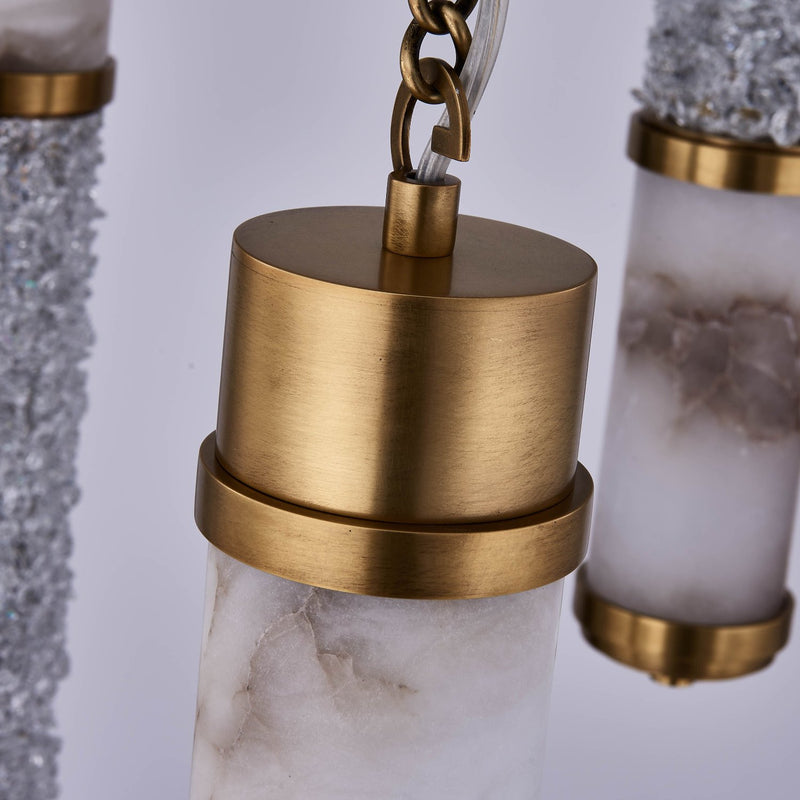 Tubo LED Pendant in True Brass