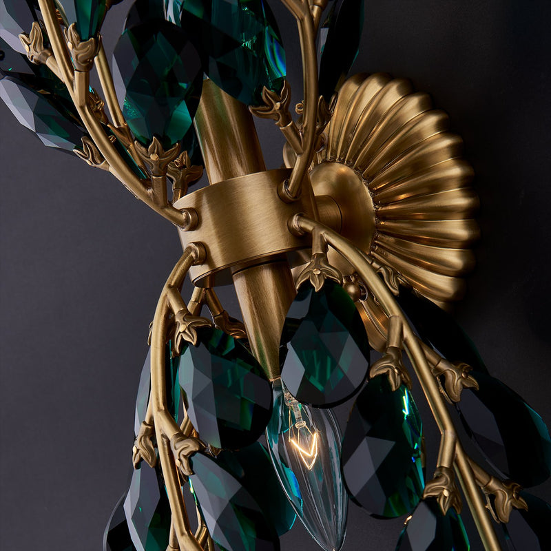 Alloro 2-Light Wall Sconce in True Brass